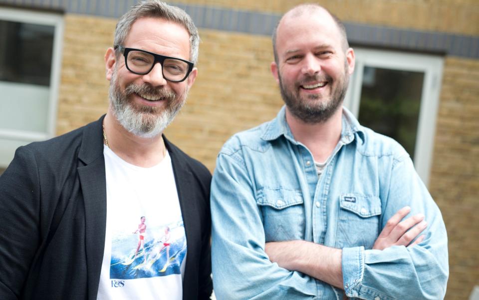 Founders of Father and Son cancer charity working with The Royal Marsden. Daniel (left) is wearing an Orlebar Brown t-shirt being sold on behalf of the cause. - Credit: David Rose