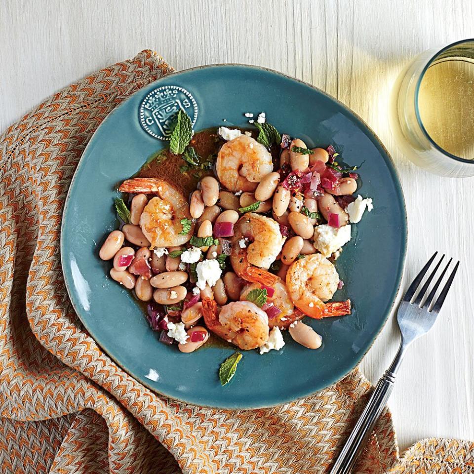 30. Roasted Shrimp with White Beans and Feta