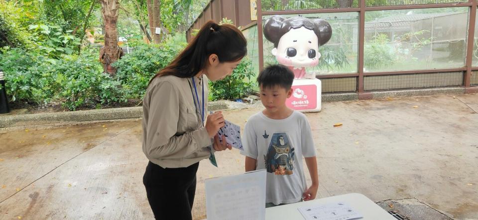 尋找動物園中居住在台灣保安林的野生動物。   圖：林業署屏東分署／提供