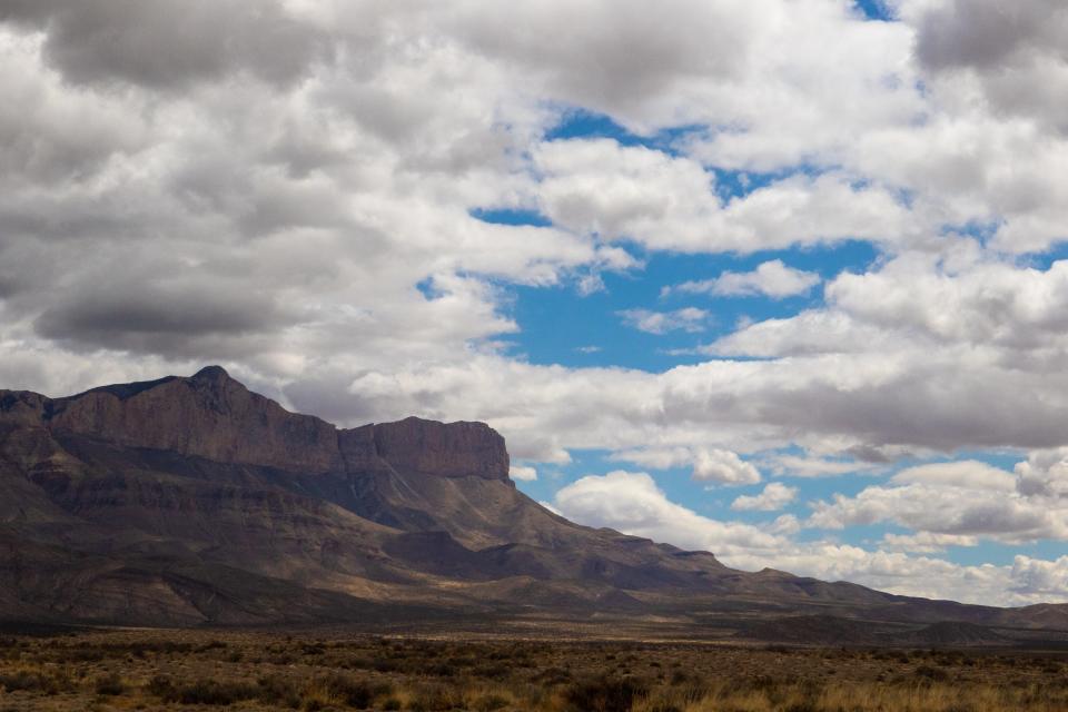 The Guadalupe Mountains National Park provides recreation for residents and draws tourists to Dell City, who contribute to the town's economy.  (Corrie Boudreaux/El Paso Matters)