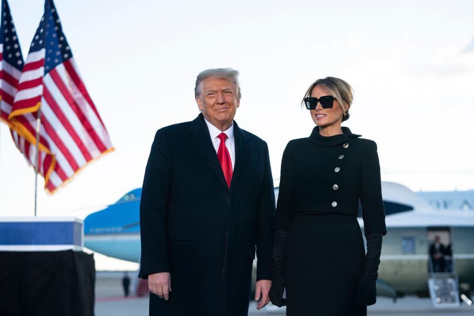 Donald and Melania Trump skipped Joe Biden's inauguration but not, as it turns out, the chance to get vaccinated against the coronavirus. (Photo: ALEX EDELMAN/AFP via Getty Images)