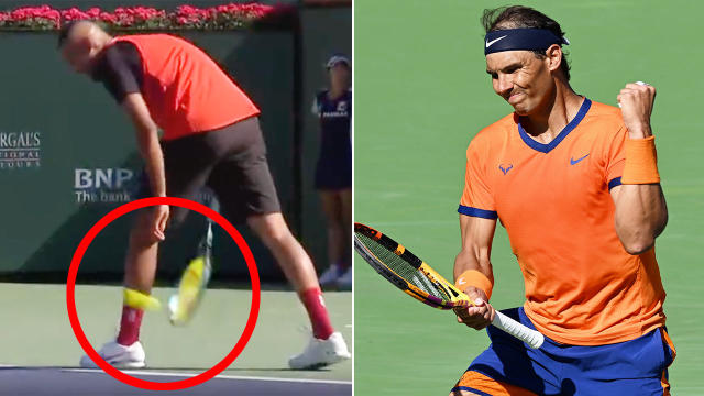 Nick Kyrgios serves between legs in crazy Australian Open moment