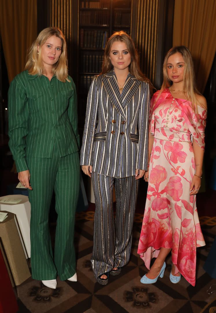 Eleanor Balfour, Bea Fresson and Lady Amelia Windsor at the Peter Pilotto February 2019 show during LFW