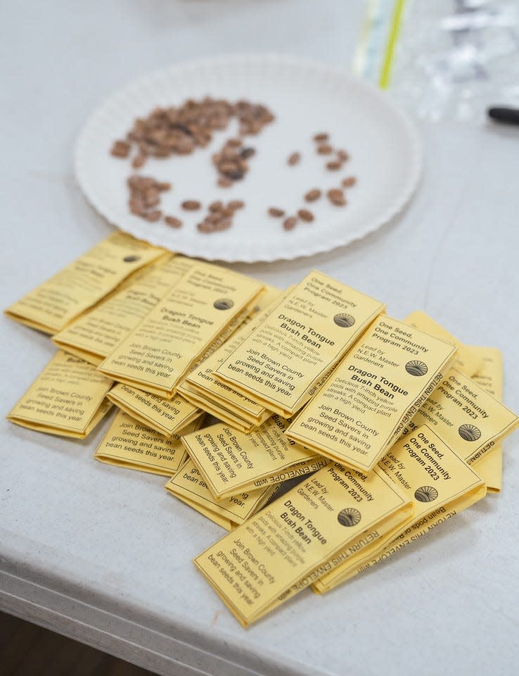 Packets of "Dragon Tongue" bean seeds will be among the free seeds available at Brown County Seed Library. Growers will be asked to harvest the first three bean pods from their plants and return them as part of the One Seed, One Community project.