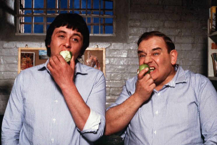 Porridge... sitcom starred the legendary Ronnie Barker and Richard Beckinsale - Credit: Rex Features