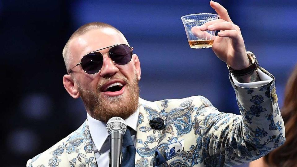 Conor McGregor v Floyd Mayweather: UC star boozy press conference