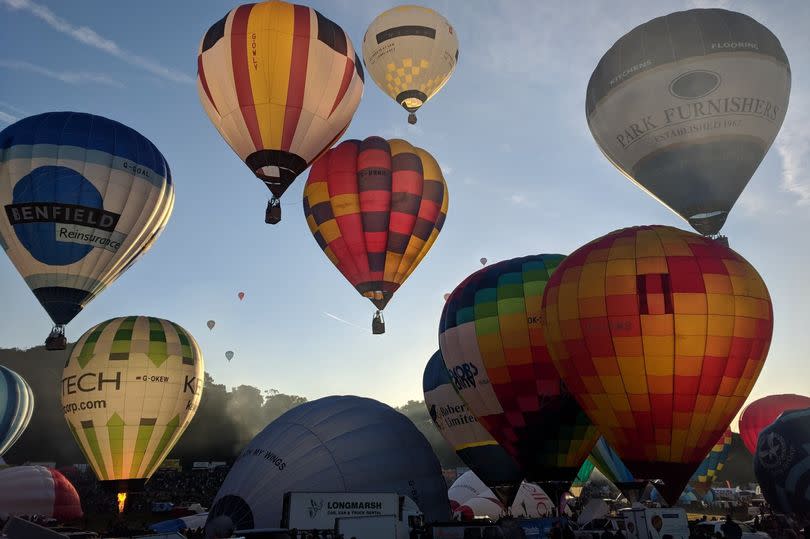 Hot air balloons take off at the Bristol International Balloon Fiesta 2018