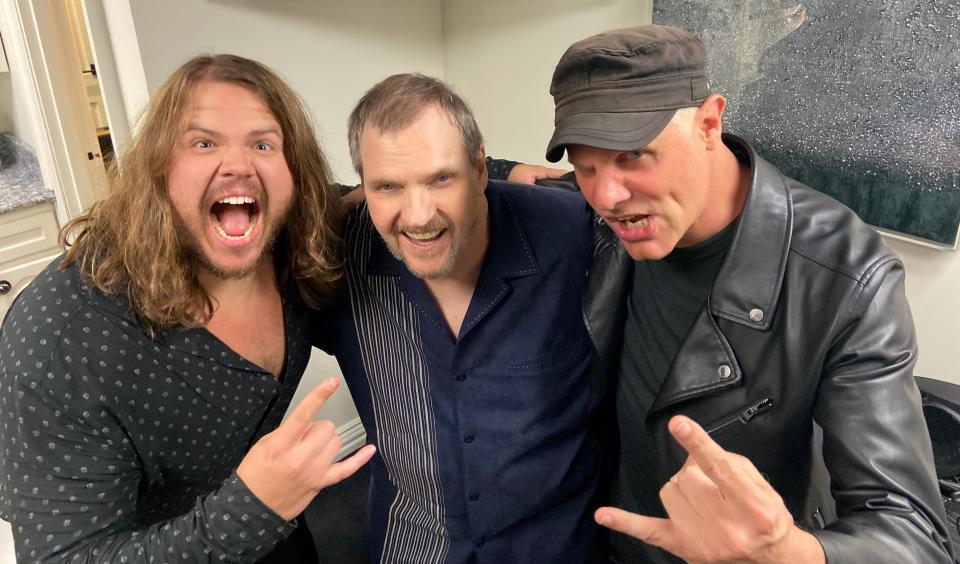 "American Idol" Season 13 winner Caleb Johnson (left to right), with Meat Loaf and Paul Crook. Johnson and Meat Loaf's band the Neverland Express are returning to the road for "Celebrating Meat Loaf," with the tour kicking off Jan. 27 at the Borgata in Atlantic City.