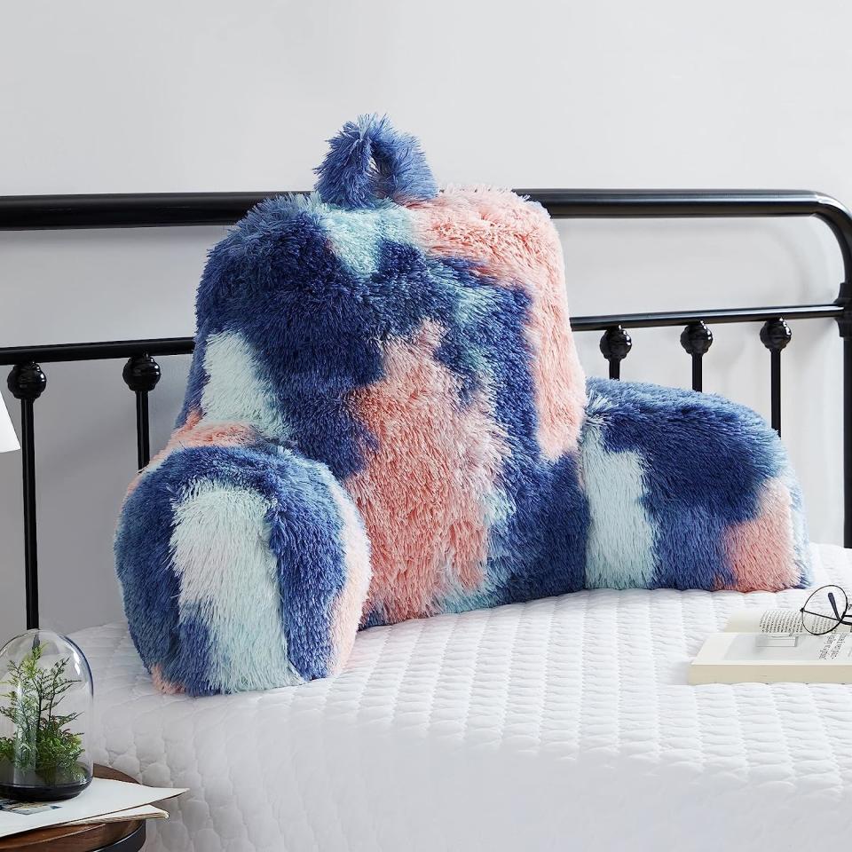 Jillche Bed Fluffy Fur Reading Pillow