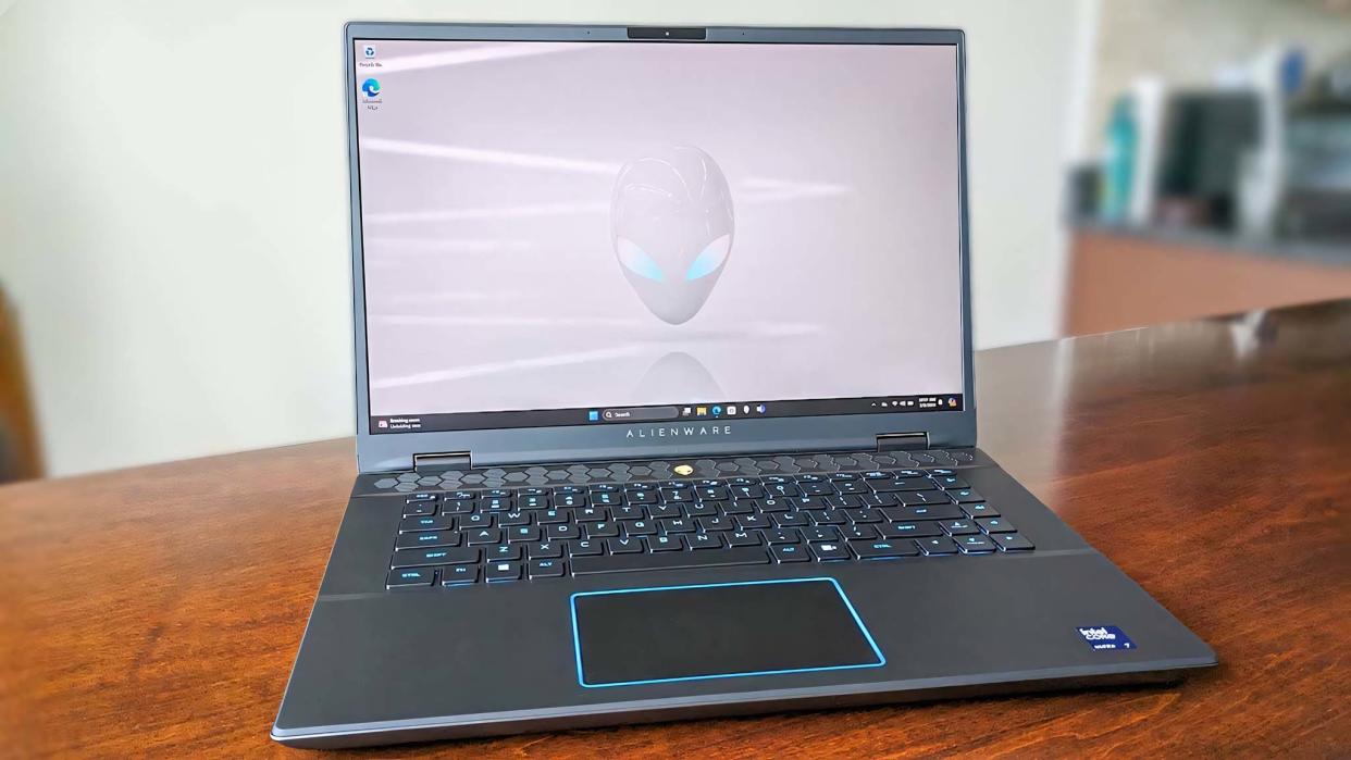  Alienware m16 R2 on table. . 