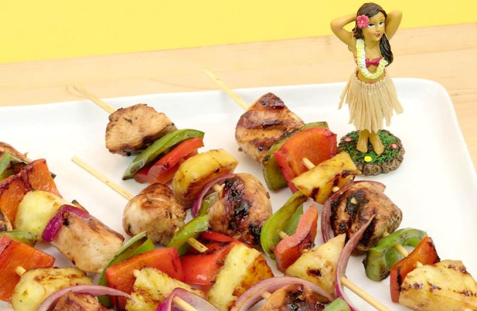 Hawaiian Chicken and Pineapple Skewers