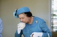 <p>Well, they can. But if they must, they have to be sure to <a href="http://www.businessinsider.com/14-etiquette-rules-the-royal-family-must-always-follow-2017-8#hold-teacups-properly-8" rel="nofollow noopener" target="_blank" data-ylk="slk:sip;elm:context_link;itc:0;sec:content-canvas" class="link ">sip</a> from the same spot the whole time they enjoy their drinks so as to be sure there aren't lipstick marks enveloping the cup's entire rim.</p>