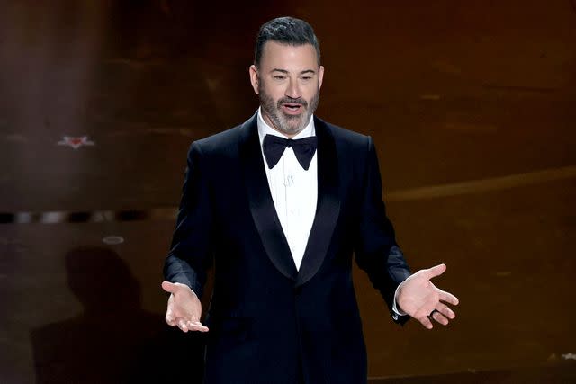 <p>Kevin Winter/Getty Images</p> Jimmy Kimmel during the 2024 Oscars.