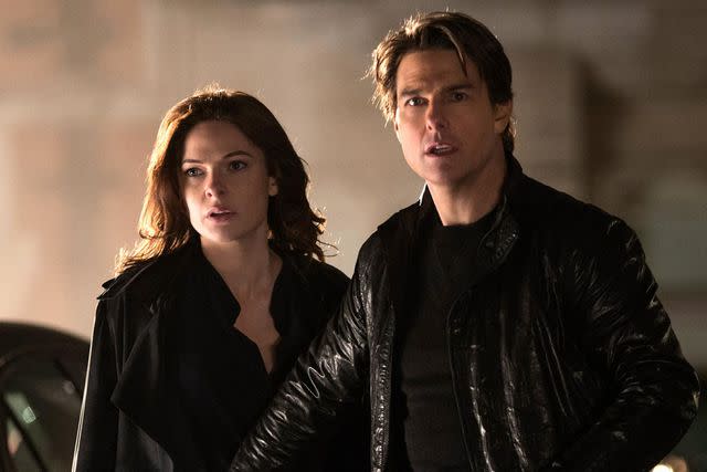 David James/Paramount Pictures Rebecca Ferguson and Tom Cruise in 'Mission: Impossible — Rogue Nation'