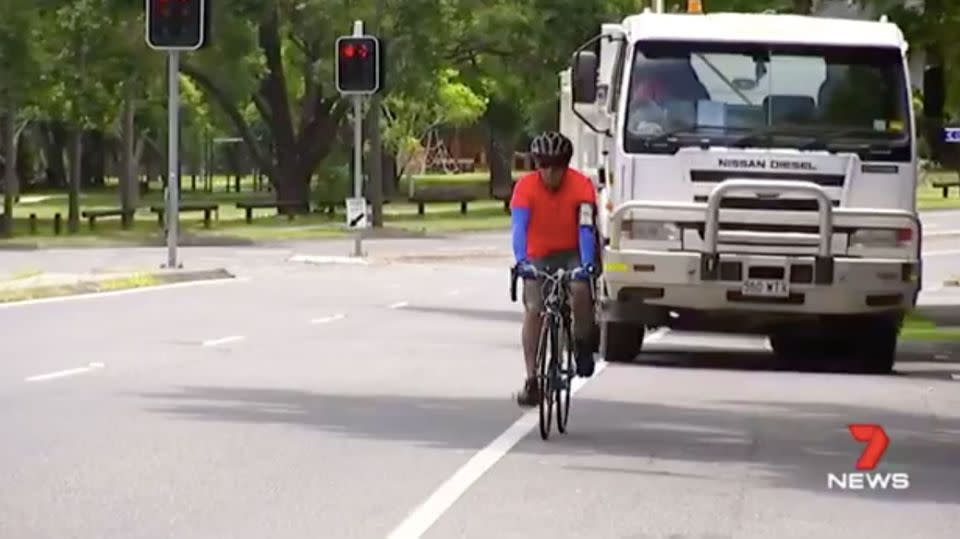 Tensions between drivers and cyclists are on the rise. Source: 7 News