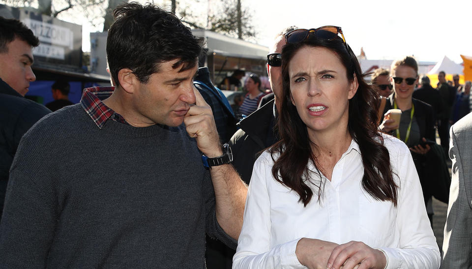 New Zealand Prime Minister Jacinda Ardern (right) and her partner Clarke Gayford (left). Source: Getty Images