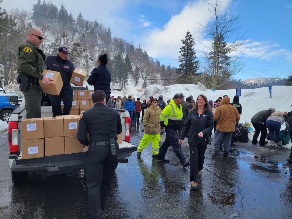 San Bernardino County officials are offering information to those wanting to help residents affected by recent historic snowstorms in local mountain communities.