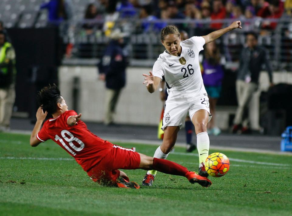 Jaelene Daniels with the USWNT.