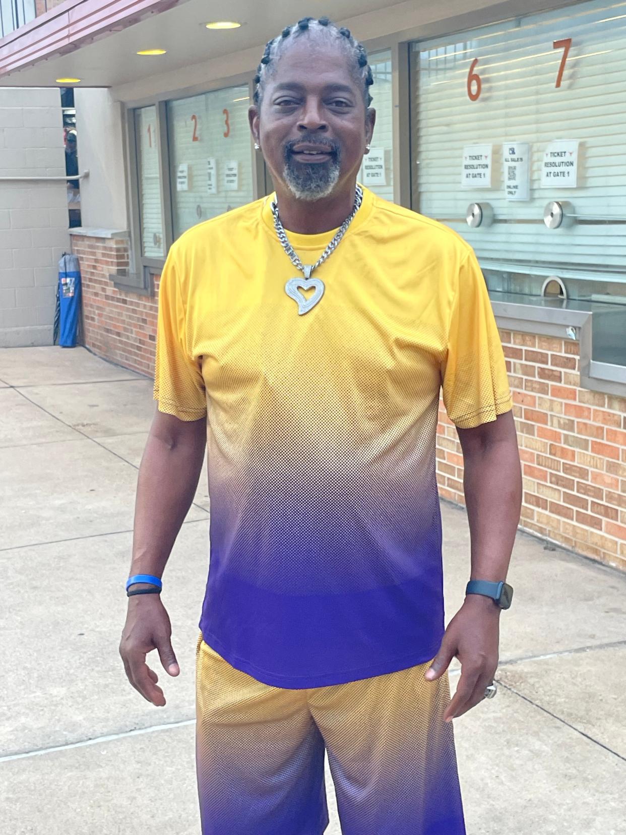 Texas track legend Roy "Robot" Martin was in attendance at Saturday's UIL state meet on May 4, 2024. He owned the national record in the 200 meters (20.13) from 1985 to 2016.