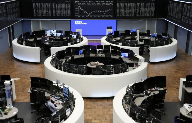 The German share price index DAX graph is pictured at the stock exchange in Frankfurt