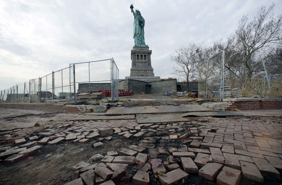 The Statue of Liberty, following Superstorm Sandy, Nov. 30, 2012. (AP Photo/Richard Drew, File)