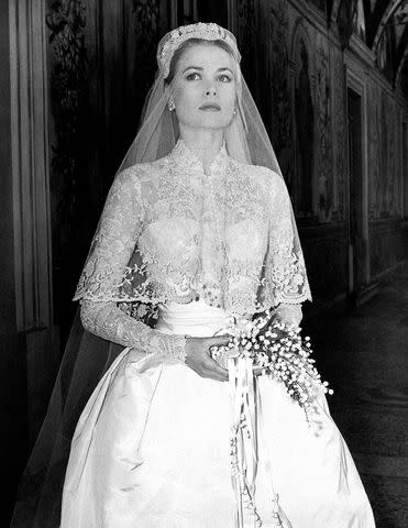 Mondadori/Getty Grace Kelly on her wedding day