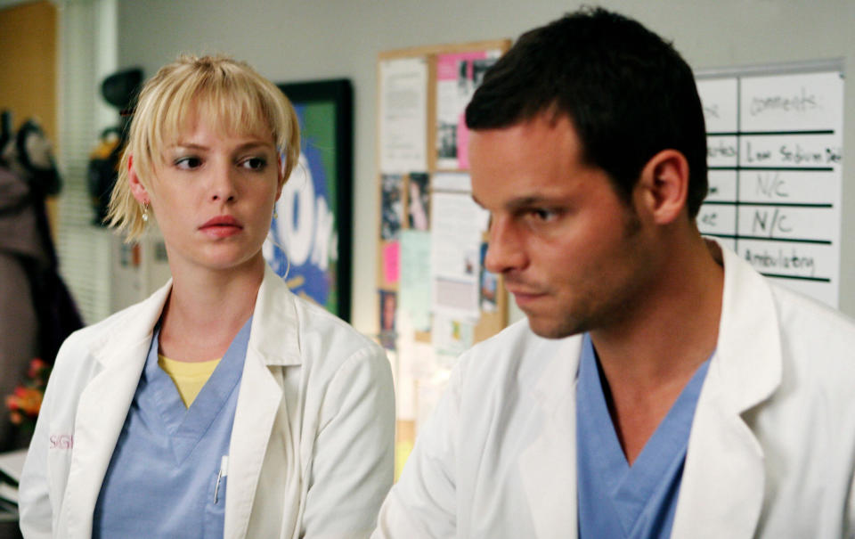 <h1 class="title">GREY'S ANATOMY "Tell Me Sweet Little Lies" KATHERINE HEIGL JUSTIN CHAMBERS</h1><cite class="credit">Collection Christophel / Alamy Stock Photo</cite>