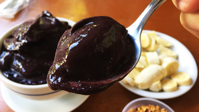 spoonful of acai puree