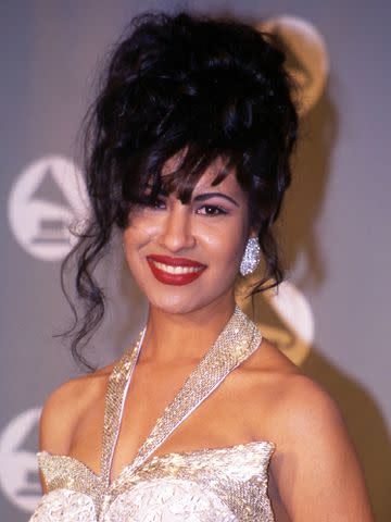 Vinnie Zuffante/Getty Selena Quintanilla in the press room at the 1994 Grammy Awards in New York City.