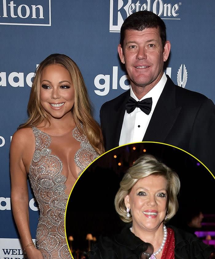 Mariah Carey, James Packer and Roslyn Packer. Source: Getty Images.