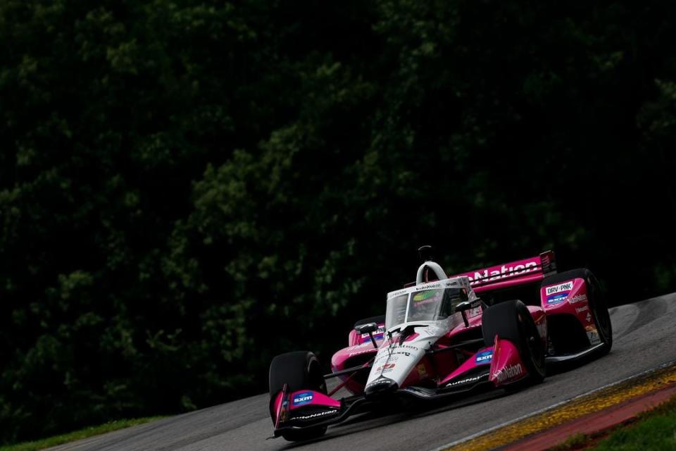 Filling in for Simon Pagenaud, who crashed during Saturday's practice and was not yet cleared by IndyCar's medical team for Sunday's race at Mid-Ohio, Conor Daly drove the No. 60 Meyer Shank Racing Honda up to 20th by the checkered flag.