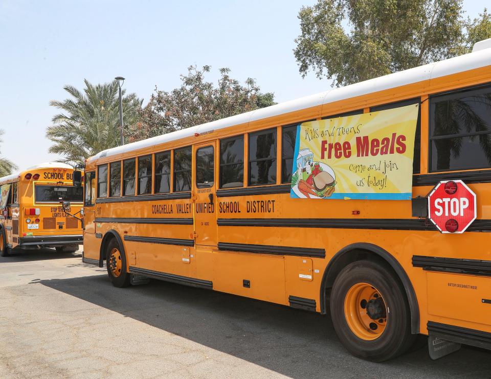 Coachella Valley Unified School District nutrition services and transportation department has been supplying free meals and WIFI on air-conditioned school buses in the east valley this summer.