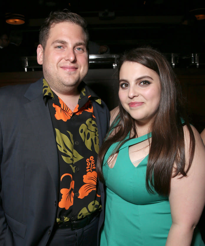 <p>Jonah Hill and sister Beanie Feldstein attend the after party for the premiere of Universal Pictures'