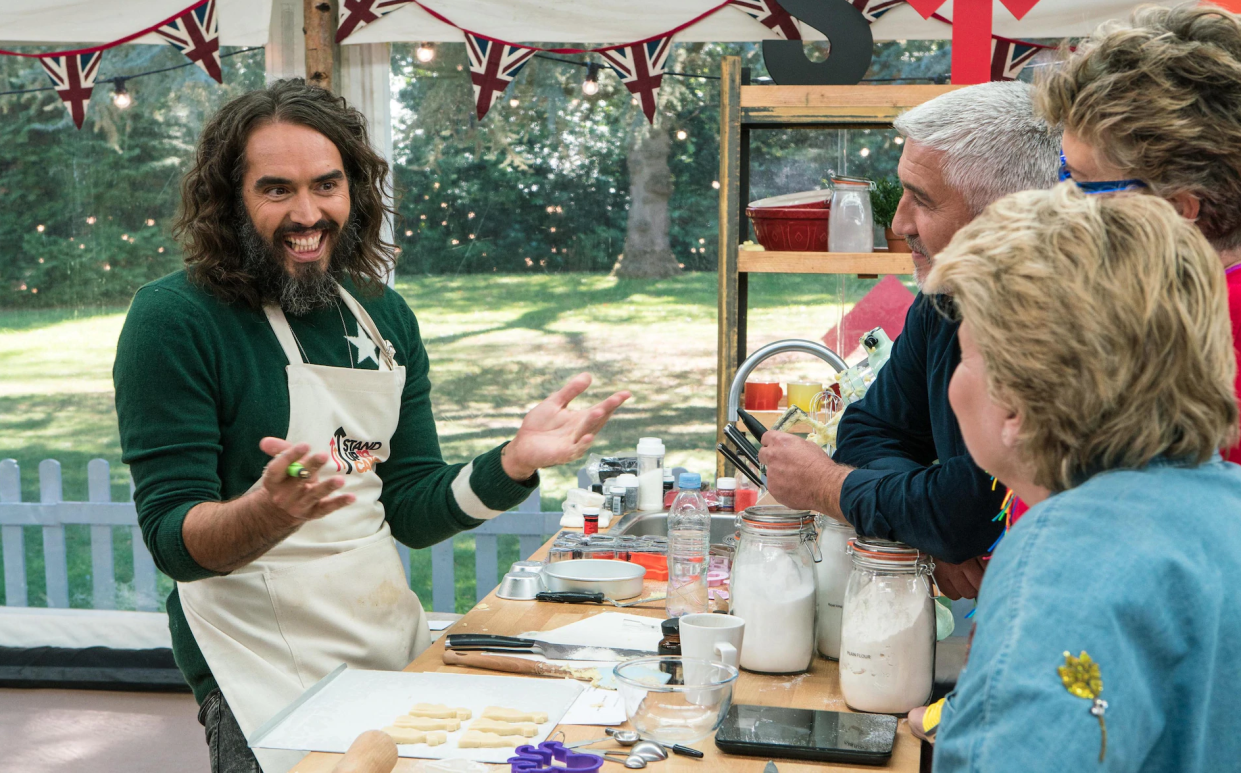 Russell Brand’s vagina biscuit bake prompted some viewers to file complaints to Ofcom (Credit: Channel 4)