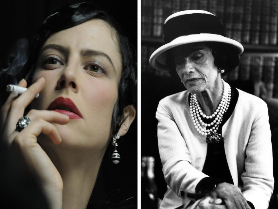 Eine weitere Schauspielerin, die zu Gabriella "Coco" Chanel wurde, war die Französin Anna Mouglalis. In dem Streifen "Coco Chanel & Igor Stravinsky" wird die Affäre der Fashion-Ikone und des russischen Komponisten thematisiert. (Bild-Copyright: Eurowide Film Production/REX/Shutterstock, Rex Features/Hatami Collection/REX/Shutterstock)