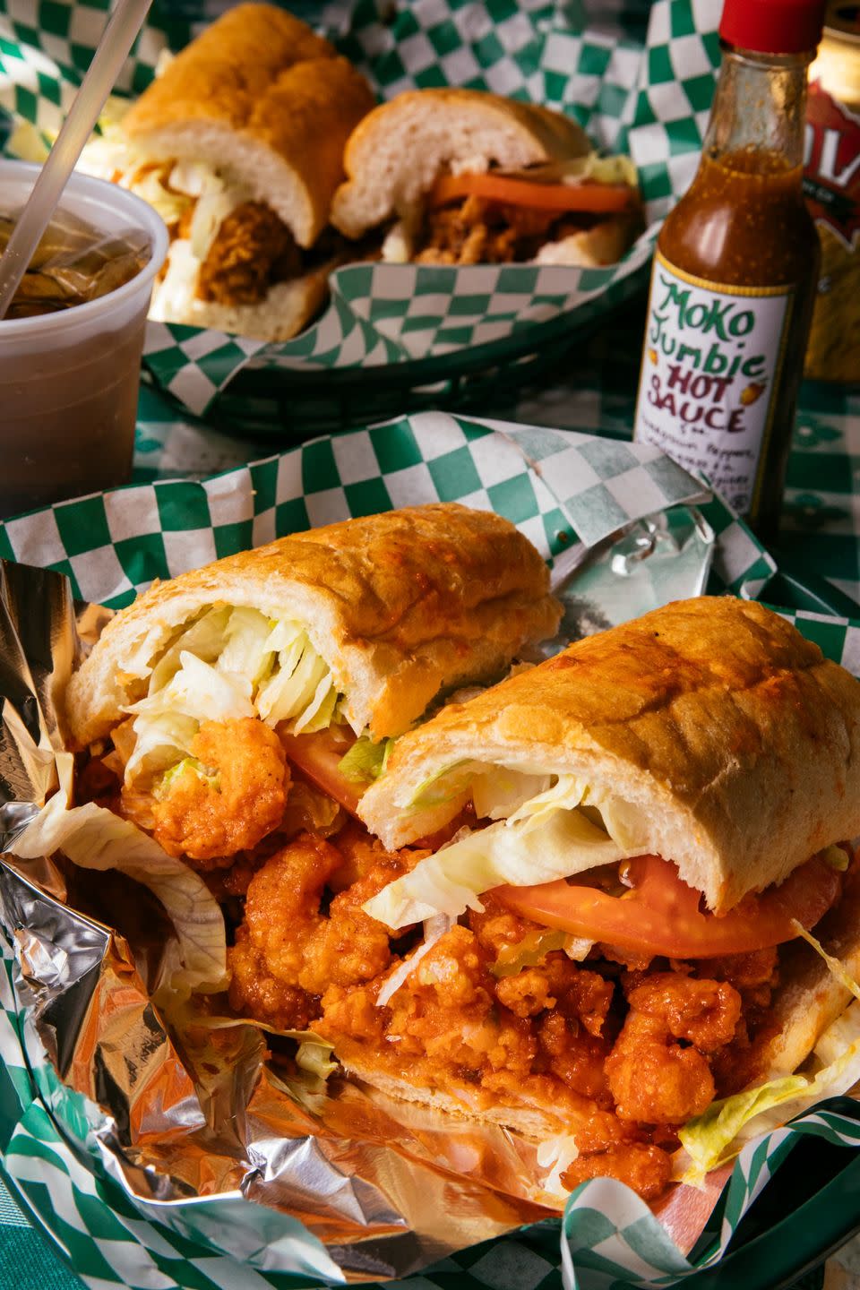 Firecracker Shrimp Po' Boy at Parasol's