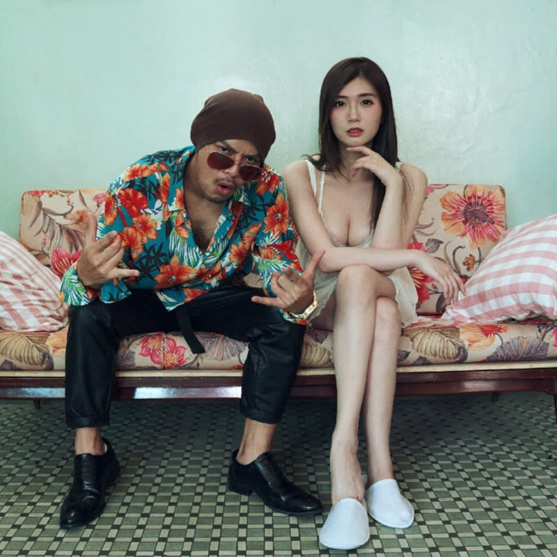 Namewee (left) is unsure why his new song ‘Ain’t A Cigarette’ is banned in Malaysia, Taiwan and Singapore. Pictured here with him is the model in the video Vivian Hsieh. — Picture from Facebook/Namewee