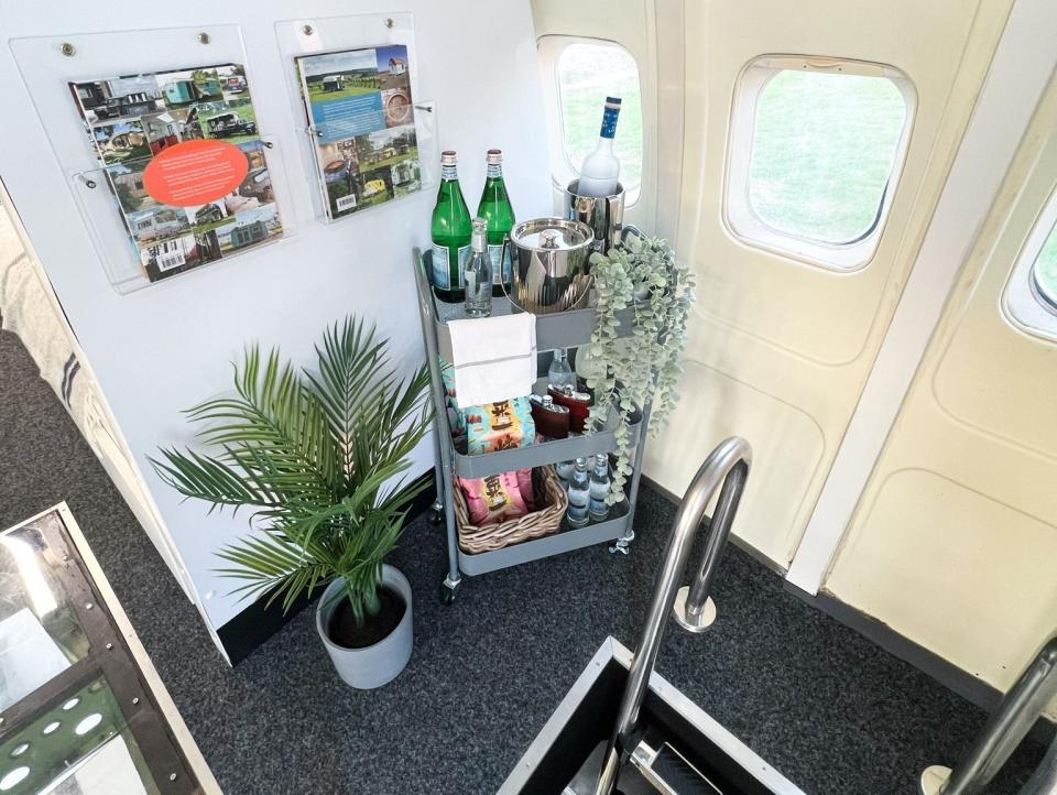 Minibar on converted plane