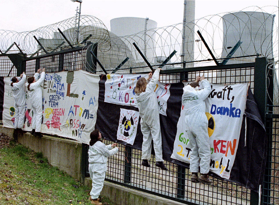 Protest gegen das Atomkraftwerk Philippsburg: Ende des vergangenen Jahres wurde es nun abgeschaltet (Bild: Reuters)