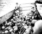 Allied troops prepare to land in Normandy, France on June 1944 during World War II. (Photo from Photo12/UIG via Getty Images)