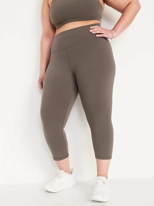 High-Waisted PowerPress Crop Leggings for Women, Old Navy