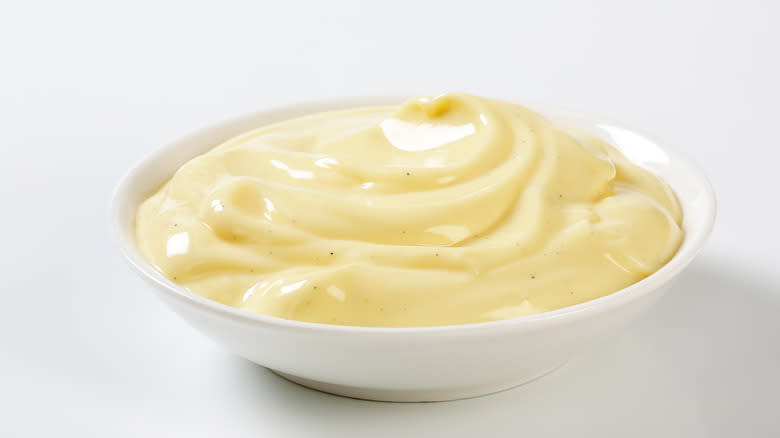 A dish of vanilla custard