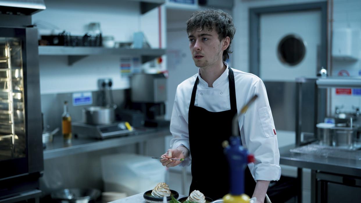 Stephen McMillan as party chef Jamie in Boiling Point. (BBC)