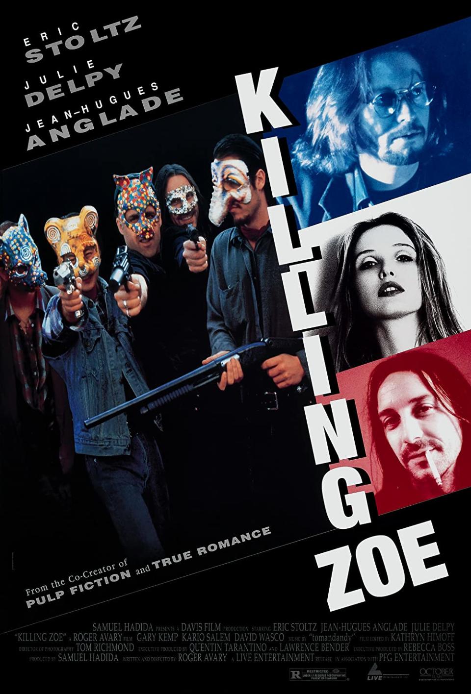 The movie poster for "Killing Zoe" (1993).