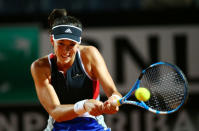 FILE PHOTO: Tennis - WTA Premier 5 - Italian Open - Foro Italico, Rome, Italy - May 16, 2018 Spain's Garbine Muguruza in action during her second round match against Australia's Daria Gavrilova REUTERS/Tony Gentile