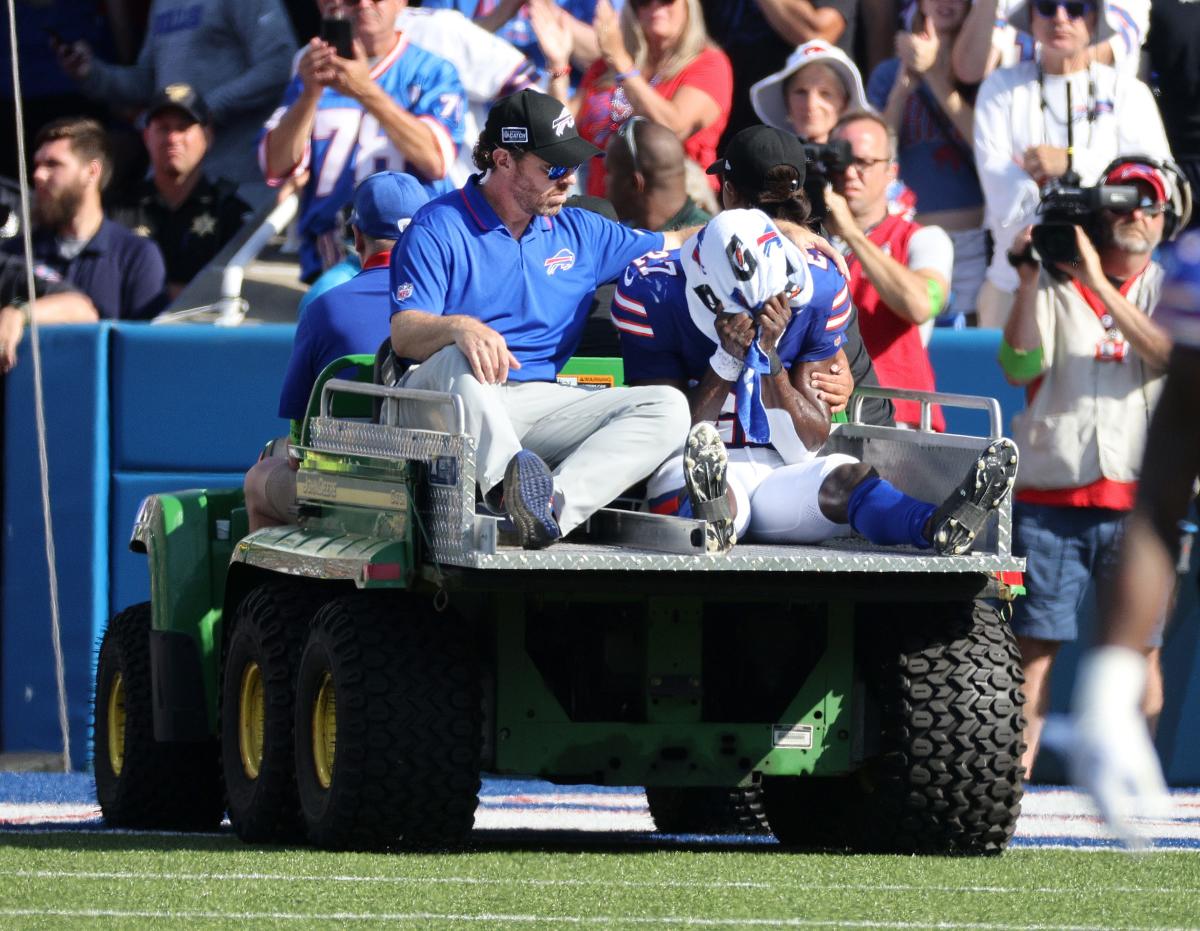 Buffalo Bills CB Tre'Davious White Emotional Injury Exit While Being Carted  Off: Tracker - Sports Illustrated Buffalo Bills News, Analysis and More