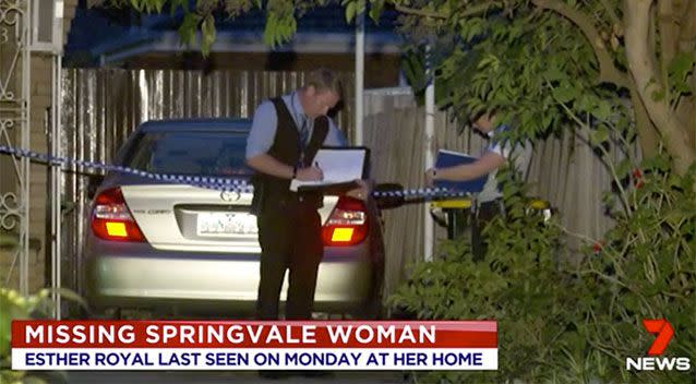 Police found nothing suspicious at the house Ms Royal shares with her partner. Source: 7 News