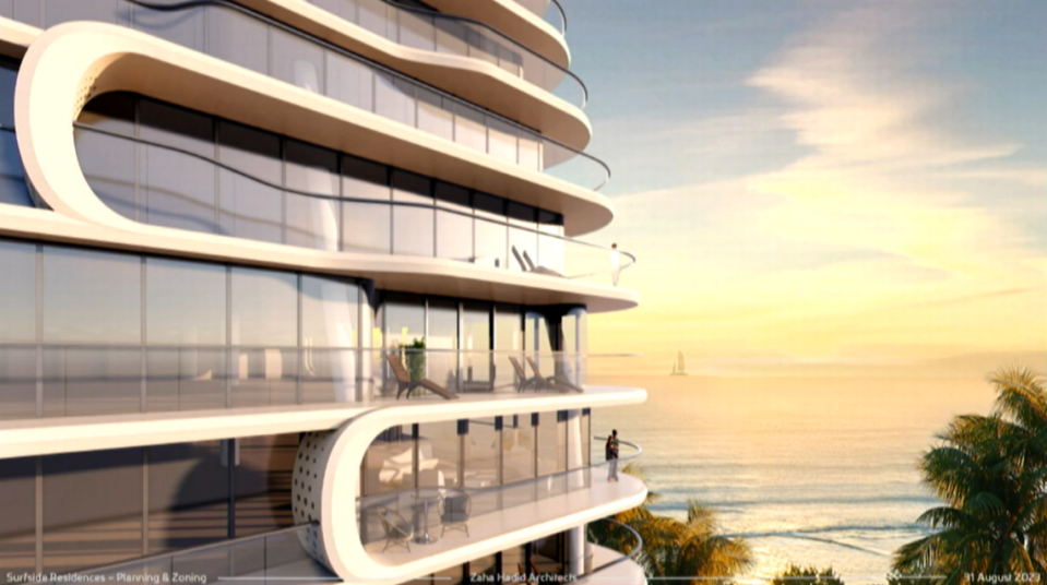 Dubai-based developer DAMAC International is proposing a 12-story, two-building project with 52 luxury condo units at the oceanfront property where Champlain Towers South collapsed in 2021.