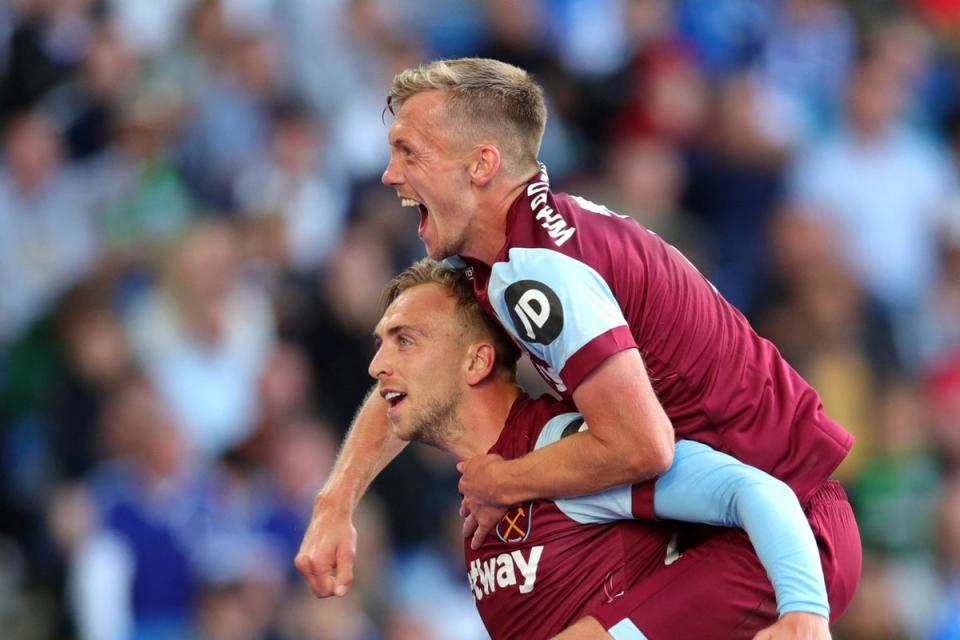 Jarrod Bowen and James Ward-Prowse (REUTERS)