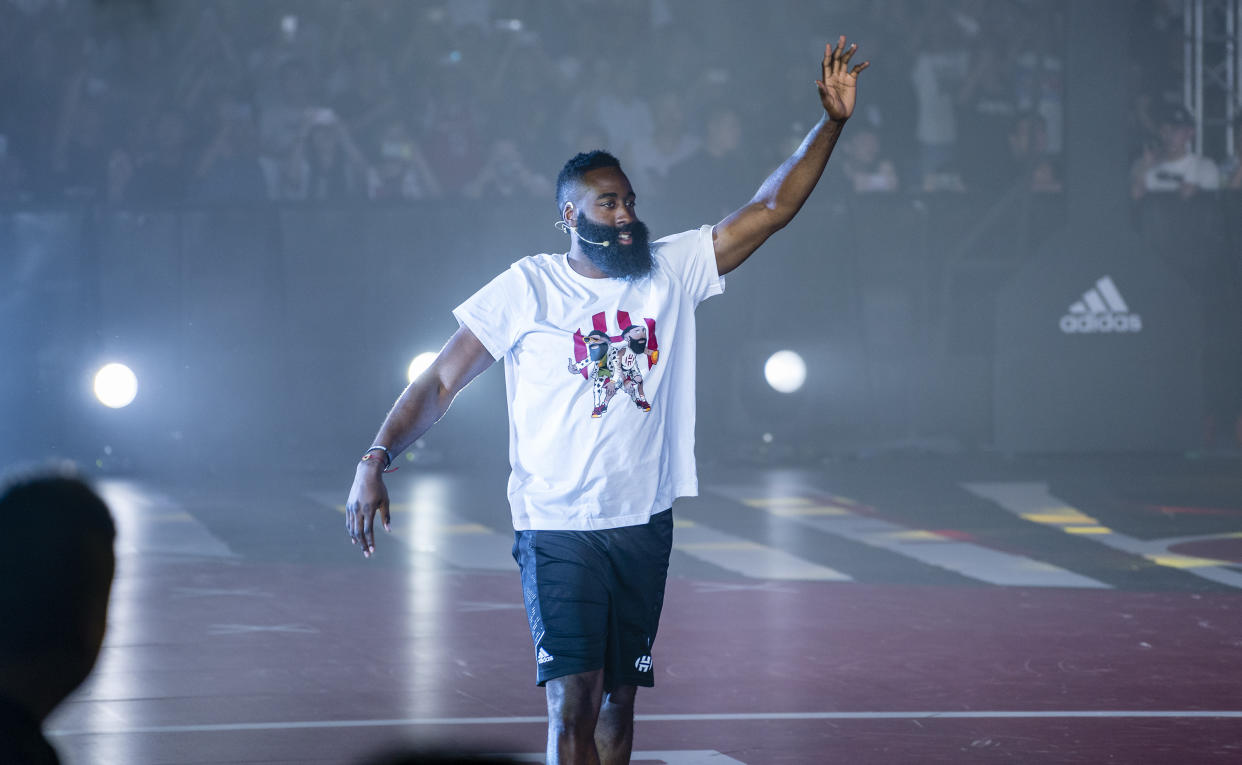 James Harden has been all over China in recent days. (Photo by An Likun/Visual China Group via Getty Images)